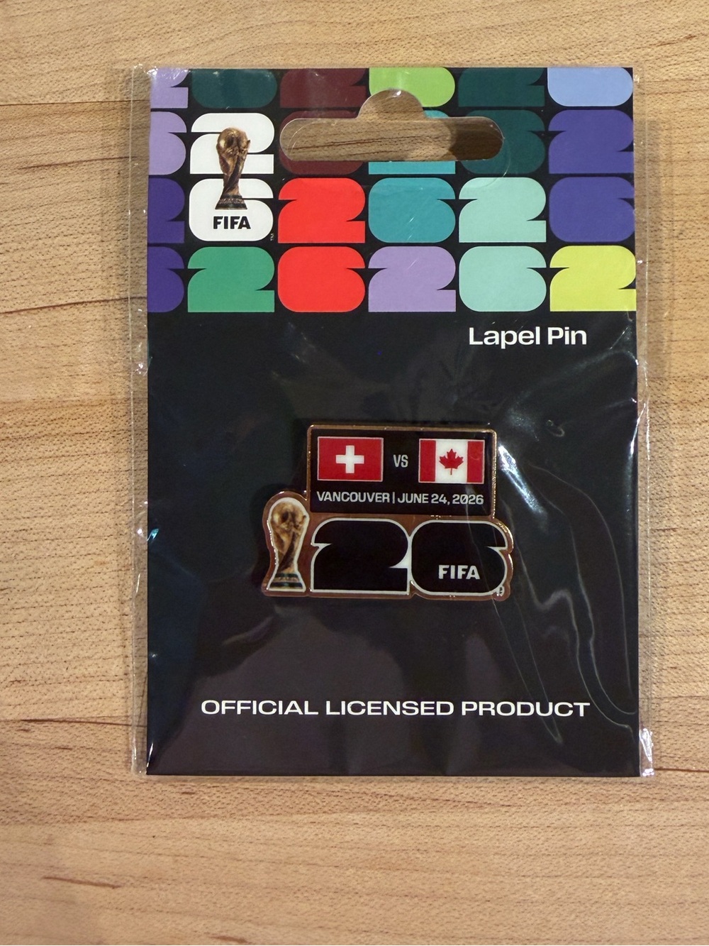 FIFA World Cup 2026 Match Pin - Switzerland Canada Match BC Place, Vancouver